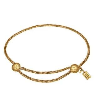 Authentic CHANEL rue de cambon gold plated vintage chain belt 90cm